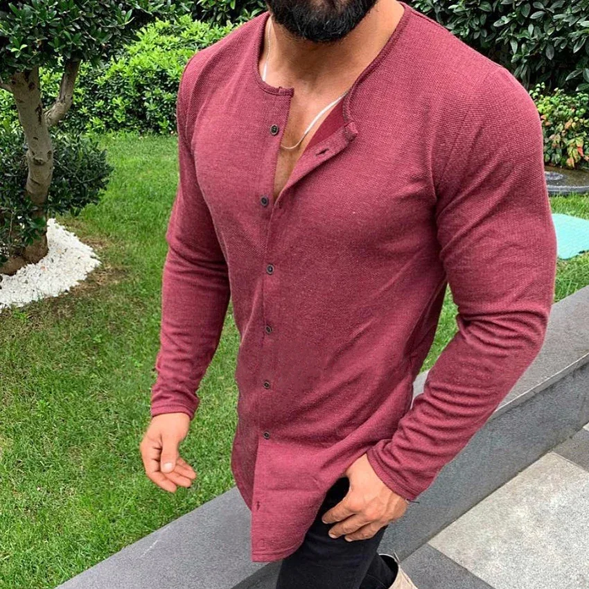 Men's Shirts Stylish Solid Color Slim Fit V Neck Long Sleeve Casual Tops Shirts Spring Autumn Tee New Clothing Man
Men's Shirts Stylish Solid Color Slim Fit V Neck Long Sleeve Casual Tops Shirts Spring Autumn Tee New Clothing Man