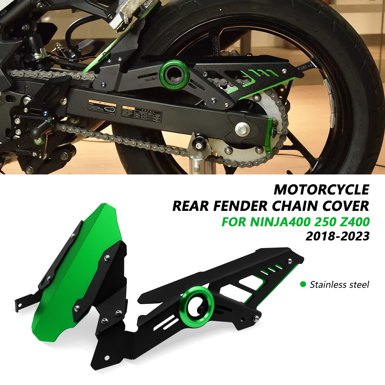 Чехол для цепи мотоцикла Ninja400, защитный кожух, аксессуары для заднего брызговика, кронштейн для Ninja 400 250 Z400 2018-2023 
Чехол для цепи мотоцикла Ninja400, защитный кожух, аксессуары для заднего брызговика, кронштейн для Ninja 400 250 Z400 2018-2023