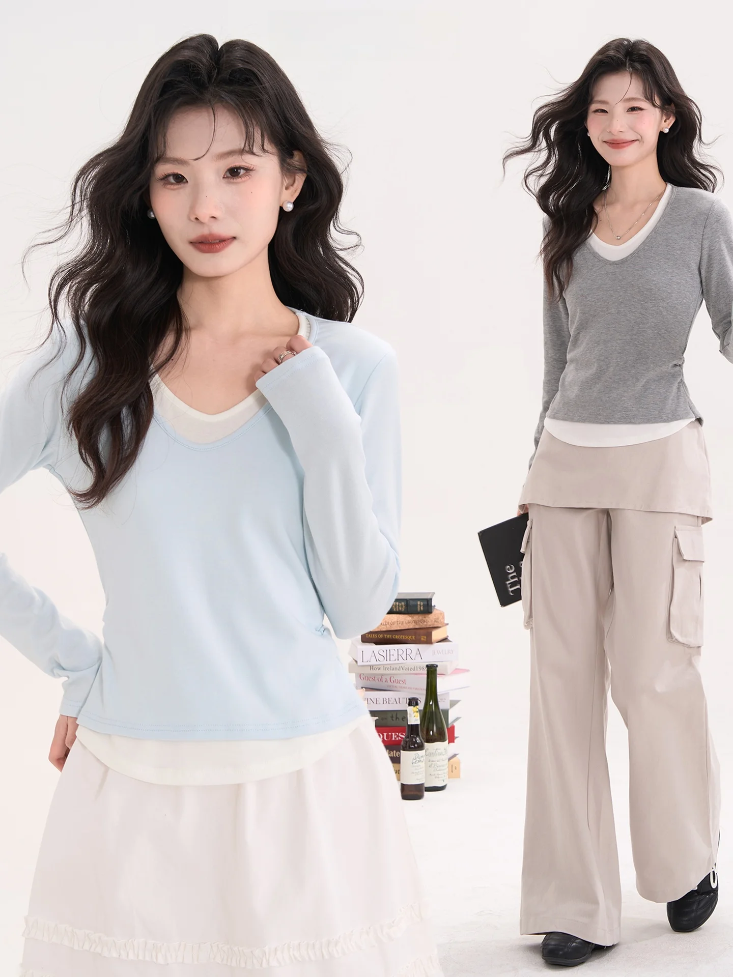 Spring Wild Cherry Spring Color Blo Long Sve V-Ne T-irt Women's Waist Cinching Top Skin-Friendly Breathable Casual S...
Spring Wild Cherry Spring Color Blo Long Sve V-Ne T-irt Women's Waist Cinching Top Skin-Friendly Breathable Casual S...