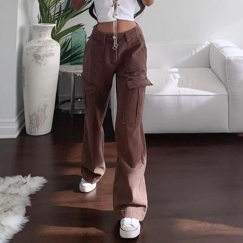 Southeast Asian Brown Straight Leg Jeans Women Slim Denim Pants Loose Pocket Trousers Spring Summer
Southeast Asian Brown Straight Leg Jeans Women Slim Denim Pants Loose Pocket Trousers Spring Summer