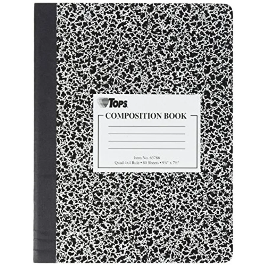 Tops 63786 9-3/4" X 7-1/2" Quad Ruled Composition Notebook
Tops 63786 9-3/4" X 7-1/2" Quad Ruled Composition Notebook