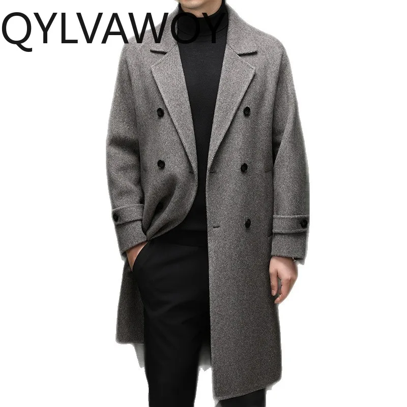 QYLVAWOY 70% Wool Coat High Quality Thicken Jackets Thicken Coat Mid-length Coats for Men Clothing Including Alpaca Warm Пальто
QYLVAWOY 70% Wool Coat High Quality Thicken Jackets Thicken Coat Mid-length Coats for Men Clothing Including Alpaca Warm Пальто