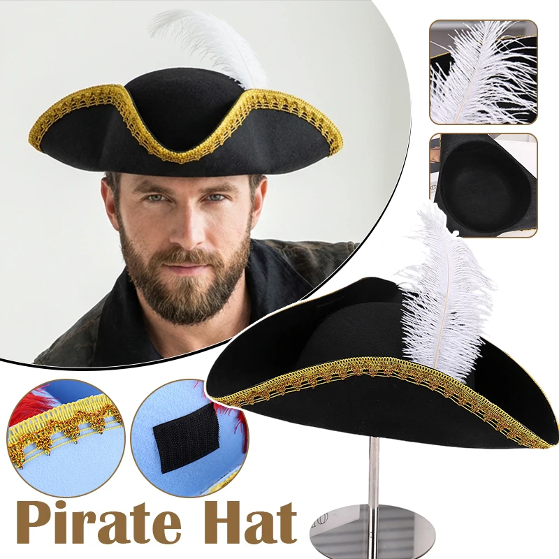 Ретро-кепка пирата с перьями для косплея, пиратская шляпа капитана, головной убор для Хэллоуина, карнавала, праздничных вечеринок, выступлений, для взрослых/детей
Ретро-кепка пирата с перьями для косплея, пиратская шляпа капитана, головной убор для Хэллоуина, карнавала, праздничных вечеринок, выступлений, для взрослых/детей