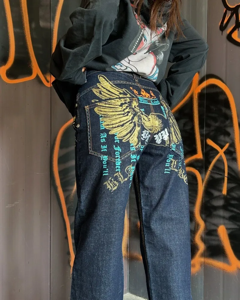 American Y2K New Fashion Oversized Print Loose Jeans Women Streetwear Vintage Hip Hop Popular Casual Joker Wide-leg Pants
American Y2K New Fashion Oversized Print Loose Jeans Women Streetwear Vintage Hip Hop Popular Casual Joker Wide-leg Pants