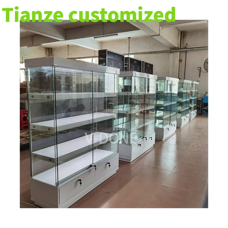 Customized-Best Supplier Customized Shop Dispensary Glass Display Stand Cabinet Store Design Display Shelf With Drawers
Customized-Best Supplier Customized Shop Dispensary Glass Display Stand Cabinet Store Design Display Shelf With Drawers