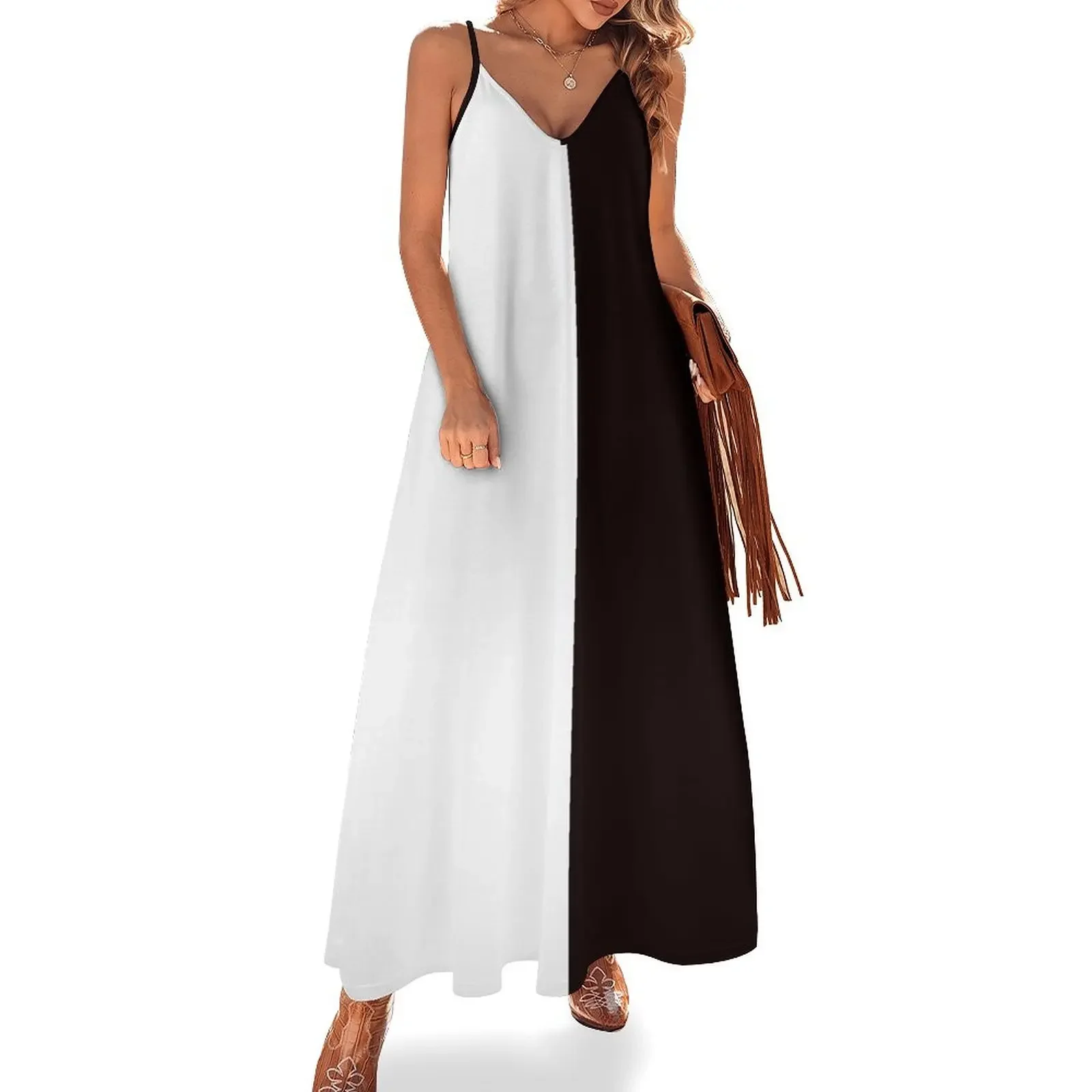 Half White Half Black Sleeveless Dress summer dress womens 2025 summer dresses for women 2025 Dress
Half White Half Black Sleeveless Dress summer dress womens 2025 summer dresses for women 2025 Dress