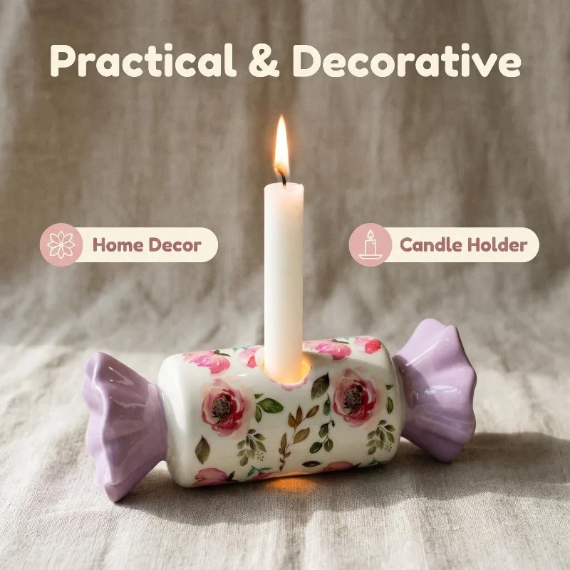 Nordic Handmade Candy Shape Ceramic Candlestick Ornaments Living Room Dining Table Romantic Candlestick Crafts Christmas Decor
Nordic Handmade Candy Shape Ceramic Candlestick Ornaments Living Room Dining Table Romantic Candlestick Crafts Christmas Decor