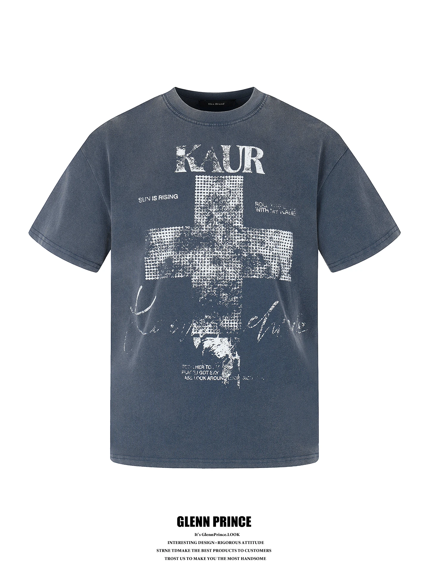 Vintage American Wasteland Style Cross Print Short Sleeve Men's T-shirt Worn-In Look Streetwear Fashion Loose Fit Cotton Tee
Vintage American Wasteland Style Cross Print Short Sleeve Men's T-shirt Worn-In Look Streetwear Fashion Loose Fit Cotton Tee