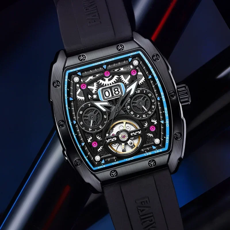Mark Fairwhale 6430 Luxury Watch Men Tourbillon Waterproof Luminous Automatic Movement Mechanical Watches for Men Reloj Hombre
Mark Fairwhale 6430 Luxury Watch Men Tourbillon Waterproof Luminous Automatic Movement Mechanical Watches for Men Reloj Hombre