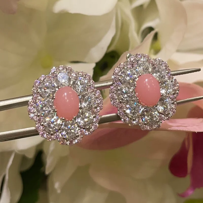 ZOCA Romantic 925 Sterling Silver Pink High Carbon Diamonds Gemstone Earrings for Women Jewelry Gifts
ZOCA Romantic 925 Sterling Silver Pink High Carbon Diamonds Gemstone Earrings for Women Jewelry Gifts