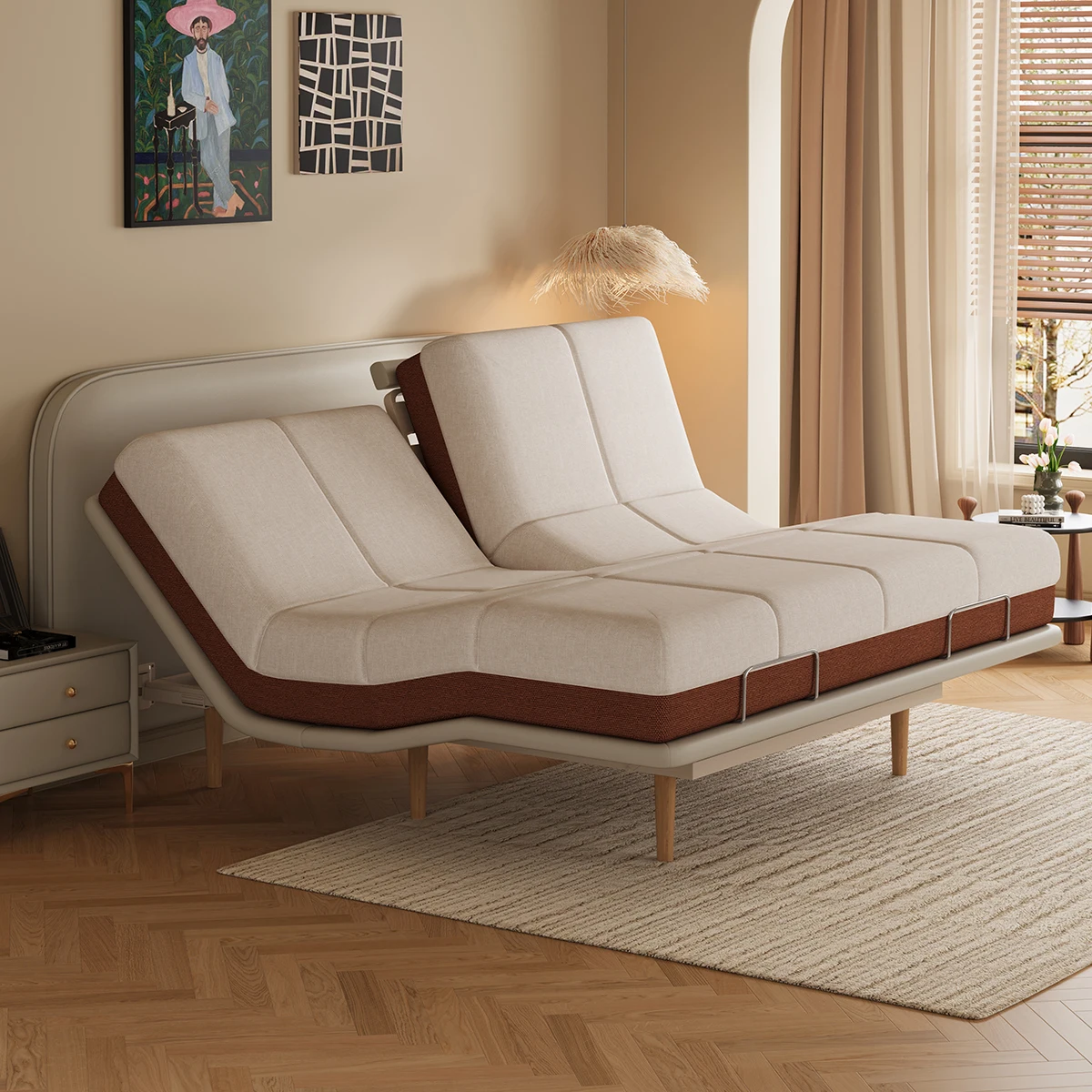 Quanu Modern Simple Electric Bed with Mattress Creamy White Smart Queen Size Bed Leather Luxury Double
Quanu Modern Simple Electric Bed with Mattress Creamy White Smart Queen Size Bed Leather Luxury Double