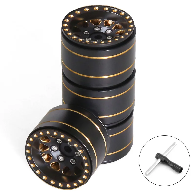 TRX4M Black Gold Brass Wheels 1.0 Inch SCX24 Rims Crawler Weighted Metal Wheels for FCX24 AX24 FMS Upgrade
TRX4M Black Gold Brass Wheels 1.0 Inch SCX24 Rims Crawler Weighted Metal Wheels for FCX24 AX24 FMS Upgrade