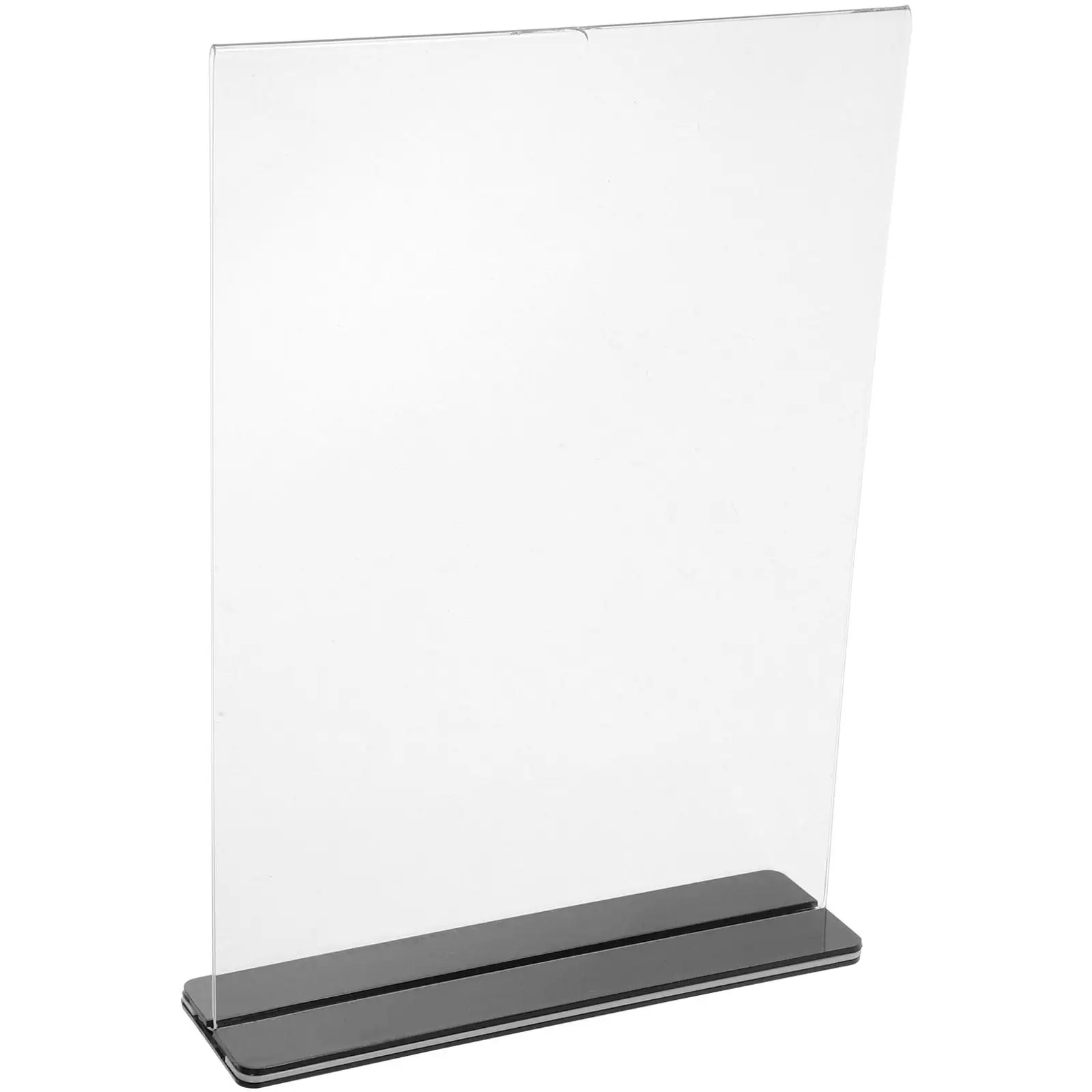 T Shaped Acrylic Sign Holder A4 297x210mm Black Base Double Sided Menu Display Rack Table Price Tags Stand Letter Board
T Shaped Acrylic Sign Holder A4 297x210mm Black Base Double Sided Menu Display Rack Table Price Tags Stand Letter Board