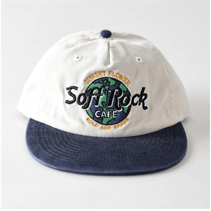 Vintage Flat Brim Unisex Baseball Cap Unstructured Washed Cotton Two-Tone Letters Earth Embroidered Dad Hats for Women and Men
Vintage Flat Brim Unisex Baseball Cap Unstructured Washed Cotton Two-Tone Letters Earth Embroidered Dad Hats for Women and Men