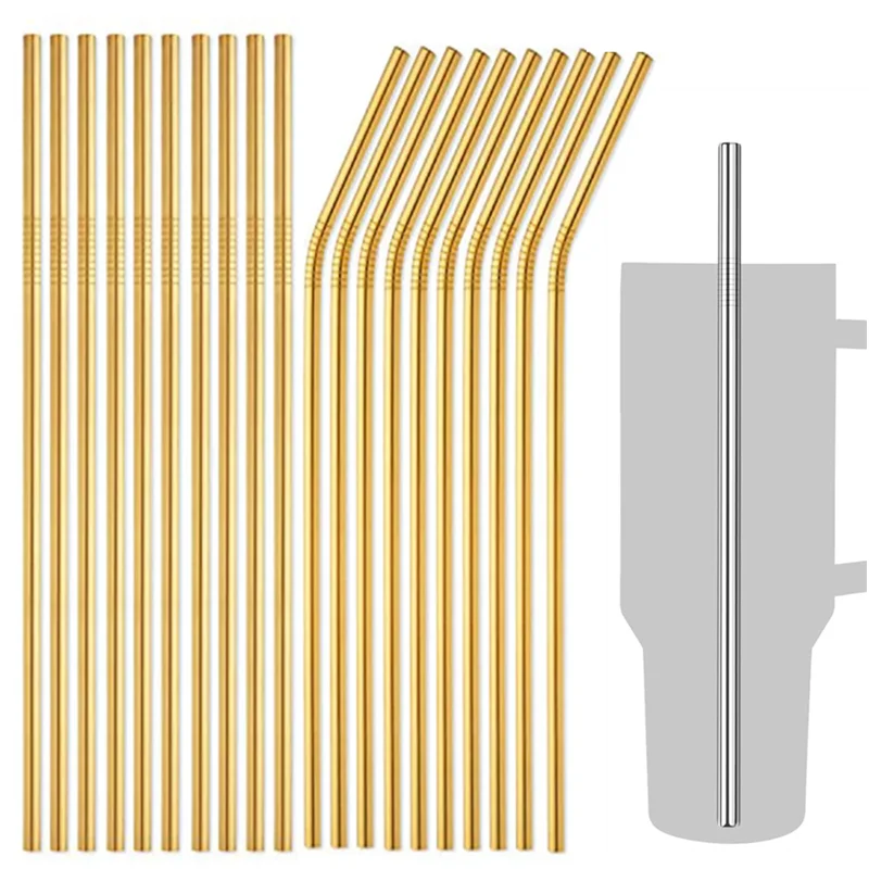 Набор из 20 многоразовых металлических соломинок из нержавеющей стали 304, сверхдлинные (10,5 дюймов), для стаканов, кружек и термосов объемом 30/40 унций
Набор из 20 многоразовых металлических соломинок из нержавеющей стали 304, сверхдлинные (10,5 дюймов), для стаканов, кружек и термосов объемом 30/40 унций