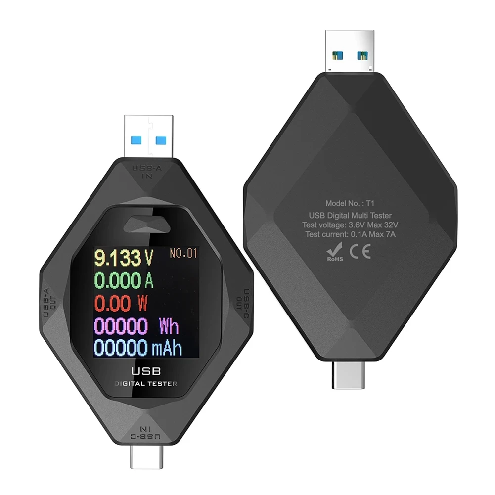 TFTP-New Multi-Function Voltage Current Power Meter Type-C&USB 1.44Inch Fast Charging Power Detection Analyzer Testing Tools
TFTP-New Multi-Function Voltage Current Power Meter Type-C&USB 1.44Inch Fast Charging Power Detection Analyzer Testing Tools