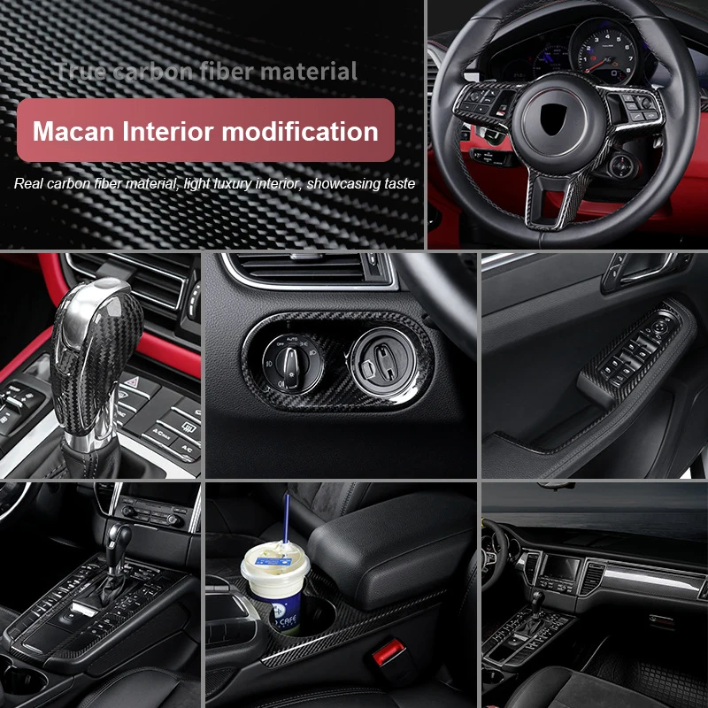 Для Porsche Macan 2014-2018 2024, настоящее углеродное волокно, автомобильный руль, ручка переключения передач, крышка, полная рамка для украшения интерьера
Для Porsche Macan 2014-2018 2024, настоящее углеродное волокно, автомобильный руль, ручка переключения передач, крышка, полная рамка для украшения интерьера