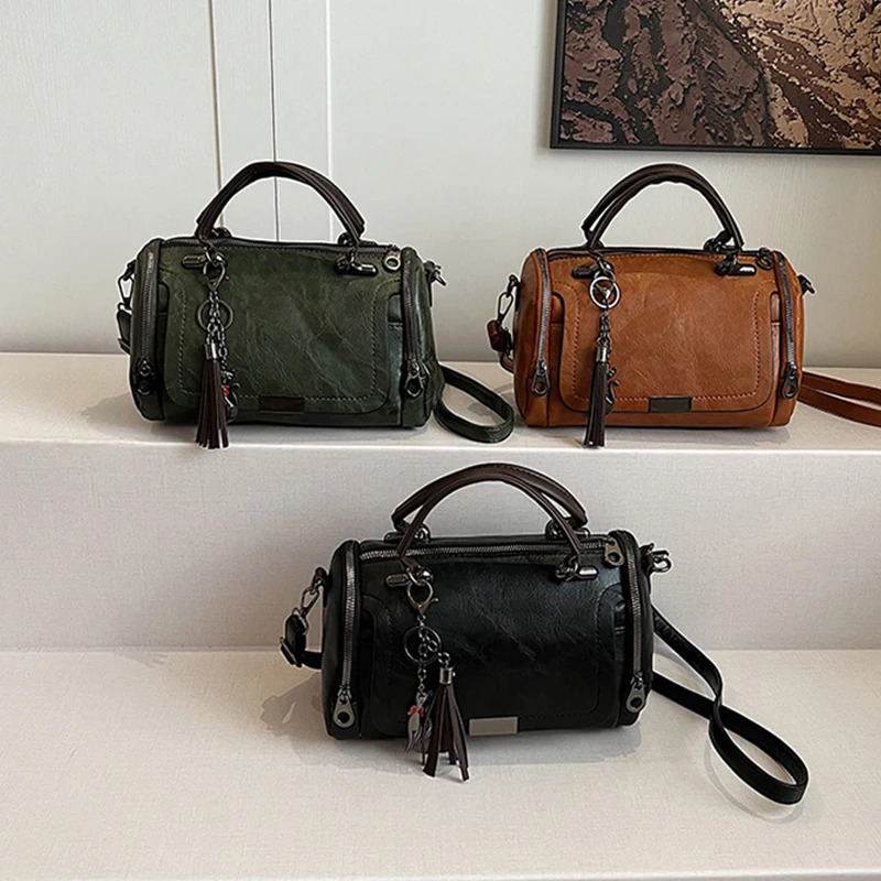 Women's Large Capacity Shoulder Bags Tassel Decor Handbag Fashion Zipper Crossbody Bag With Removable Strap PU leather
Women's Large Capacity Shoulder Bags Tassel Decor Handbag Fashion Zipper Crossbody Bag With Removable Strap PU leather