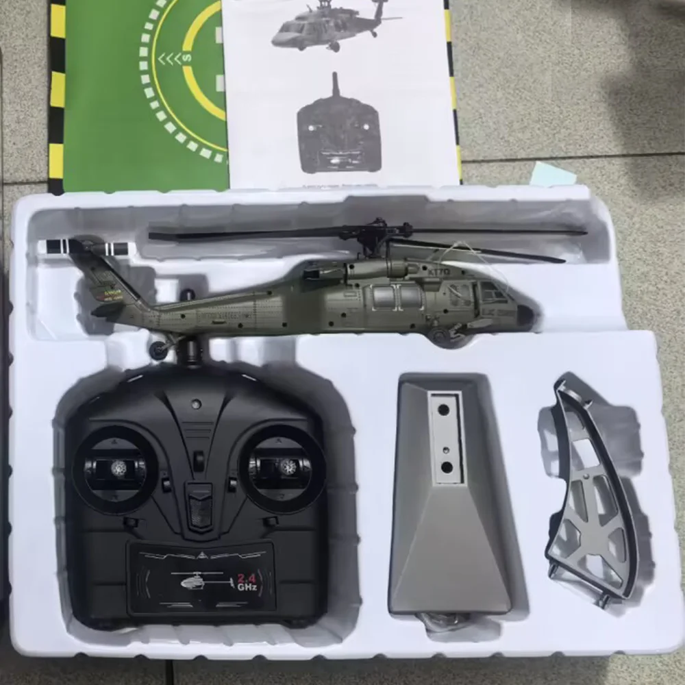 K170 RC Helicopter UH-60L 4 Channel Remote Control brushless Helicopters with Gyro and LED Light Durable Airplane Wltoys Toy
K170 RC Helicopter UH-60L 4 Channel Remote Control brushless Helicopters with Gyro and LED Light Durable Airplane Wltoys Toy