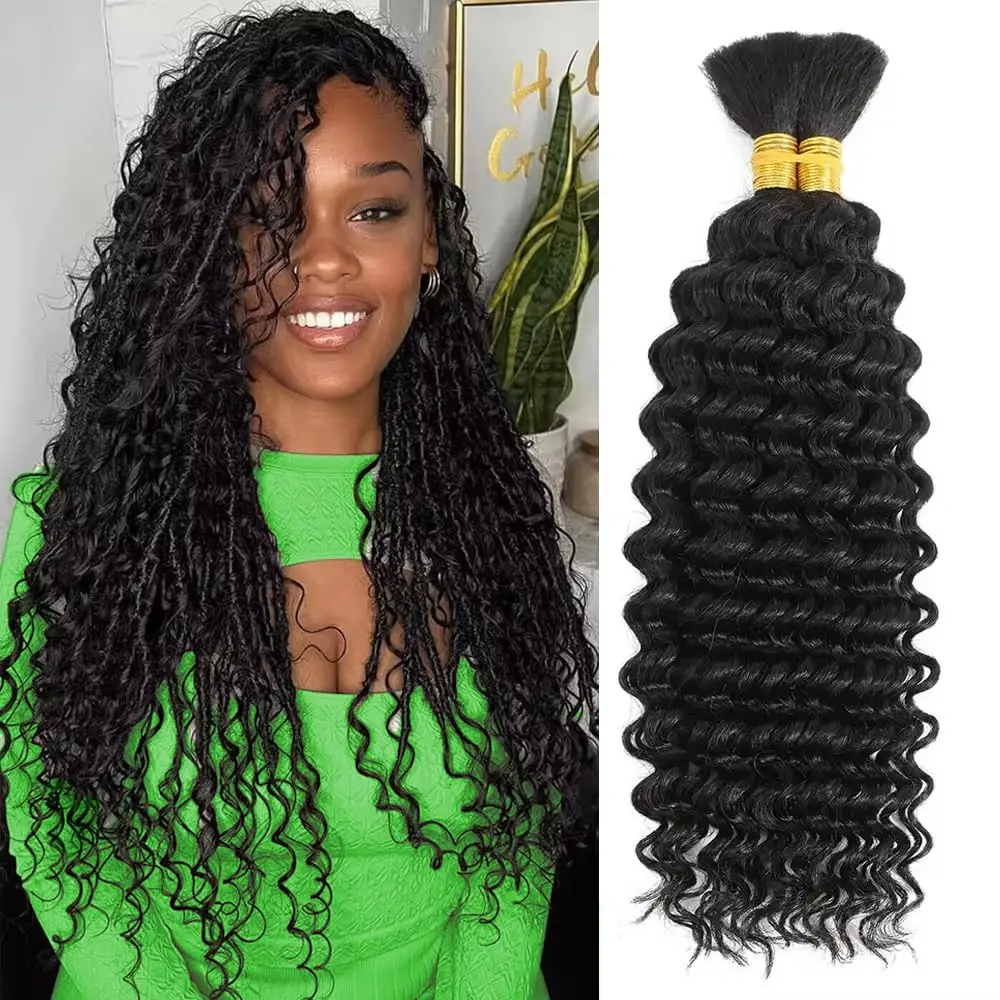 Human Braiding Hair for Boho Braids Human Hair Braid Hair 1 Bundles/Pack 100g 28 30 Inch Deep Wave Boho Hair Braid No Weft Curly Bulk Human Hair 12A Brazilian Virgin Hair Extensions Natural Color
Human Braiding Hair for Boho Braids Human Hair Braid Hair 1 Bundles/Pack 100g 28 30 Inch Deep Wave Boho Hair Braid No Weft Curly Bulk Human Hair 12A Brazilian Virgin Hair Extensions Natural Color