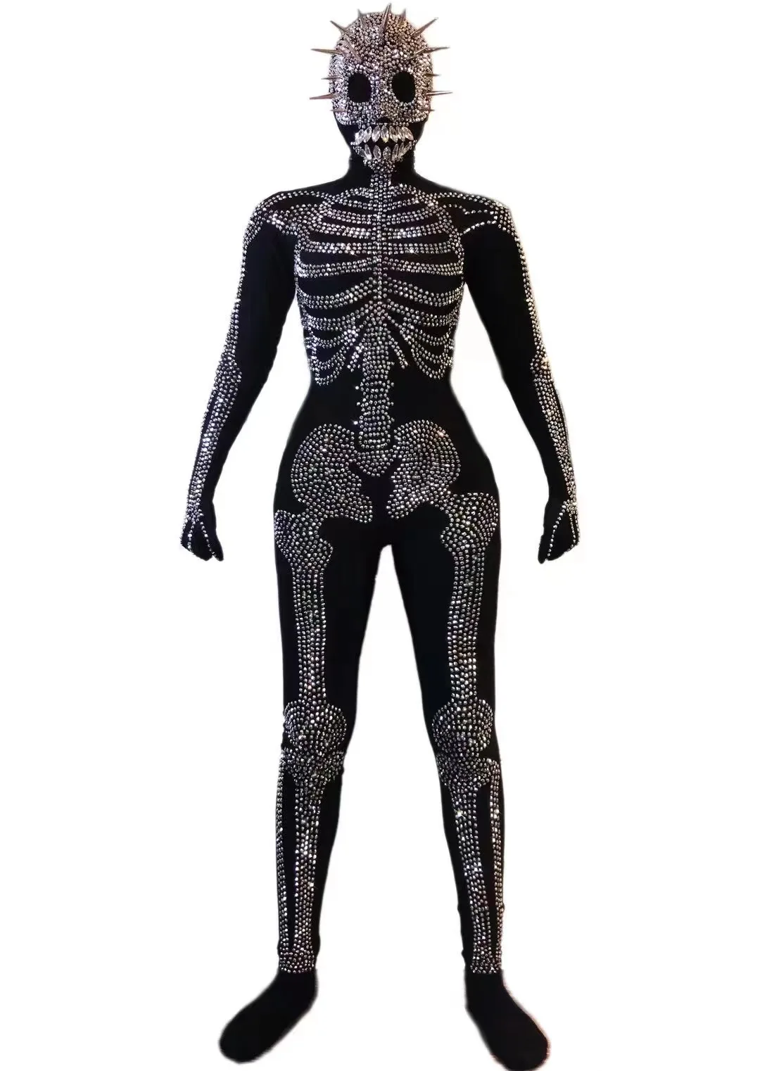 AK Performance Dress Nightclub Bar Halloween Series Party Female Singer Gogo Skull Full Diamond One Piece Pants
AK Performance Dress Nightclub Bar Halloween Series Party Female Singer Gogo Skull Full Diamond One Piece Pants
