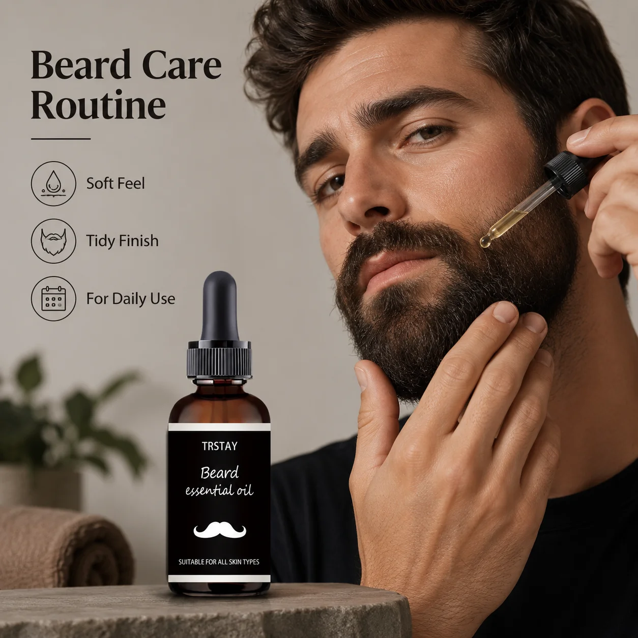 Portable Beard Essential Oil, Soft Texture with Long-Lasting Nourishment, Gentle Skin-Friendly Daily Beard Care Oil for All Skin
Portable Beard Essential Oil, Soft Texture with Long-Lasting Nourishment, Gentle Skin-Friendly Daily Beard Care Oil for All Skin
