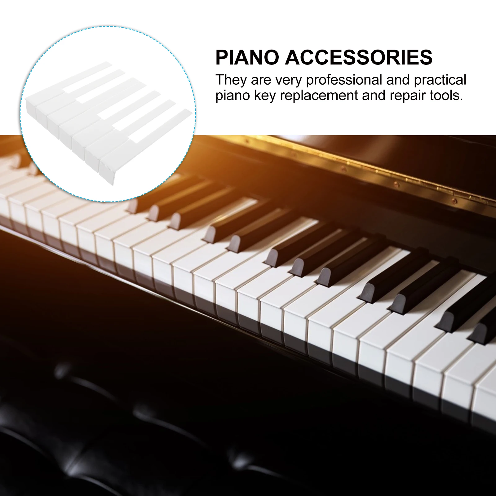 52pcs Piano Accessories White Keytops for Keyboard Keys Replacement Durable Practical Tools Vertical Piano Supplies
52pcs Piano Accessories White Keytops for Keyboard Keys Replacement Durable Practical Tools Vertical Piano Supplies