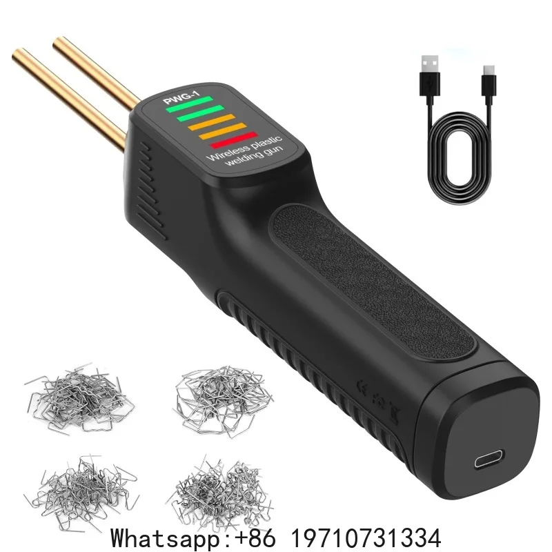 2600mAh Handheld Wireless Charging Plastic Welding Tool Hot Stapler Welder Gun Car Bumper Repair Tool with 200pcs Staplers
2600mAh Handheld Wireless Charging Plastic Welding Tool Hot Stapler Welder Gun Car Bumper Repair Tool with 200pcs Staplers