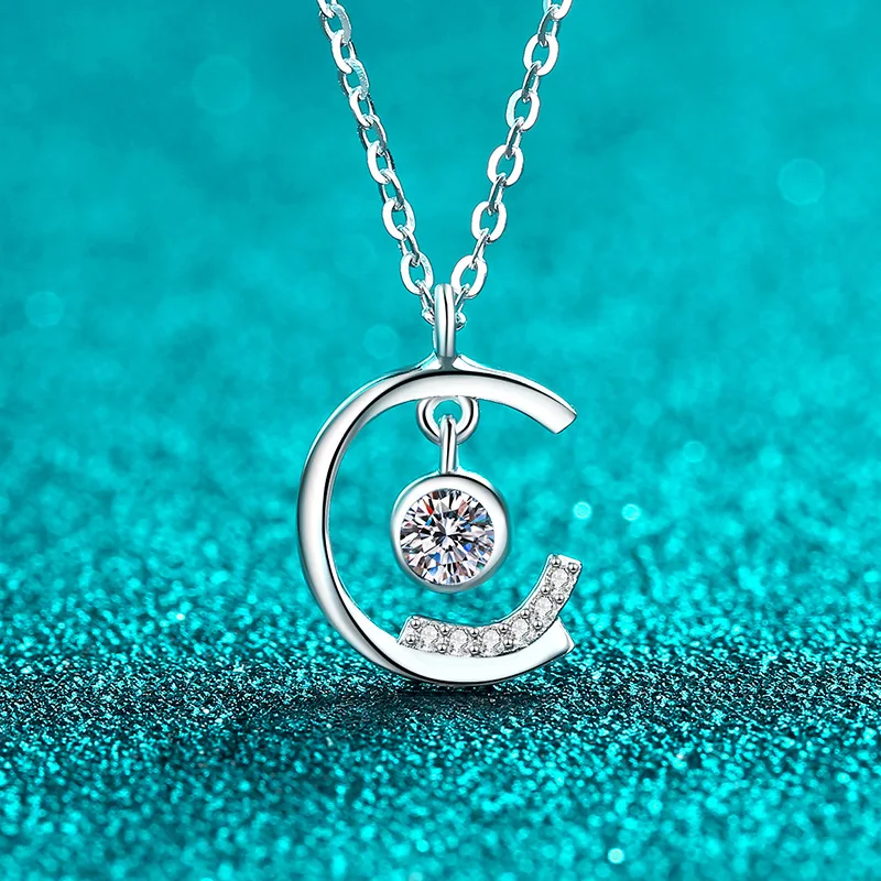 Platinum Pt950 Pendant Trendy Classic 18k White Gold Moissanite Dangle Moon Necklace Charms Women Accessories Party Jewelry Gift
Platinum Pt950 Pendant Trendy Classic 18k White Gold Moissanite Dangle Moon Necklace Charms Women Accessories Party Jewelry Gift