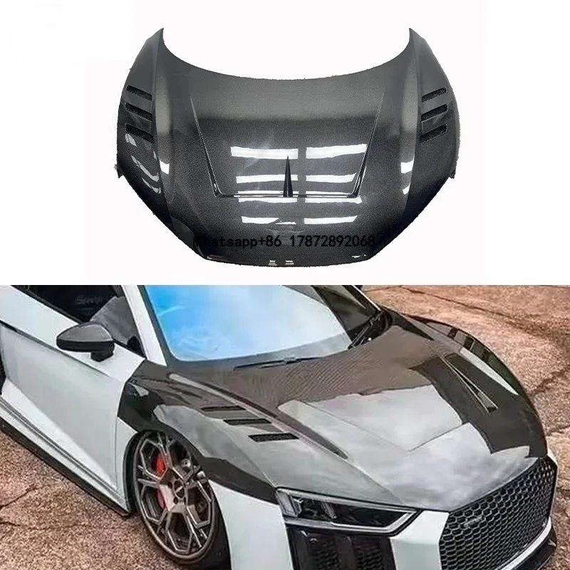 R8 V10 Carbon Fiber Hood with Vent for R8 2016-2023
R8 V10 Carbon Fiber Hood with Vent for R8 2016-2023