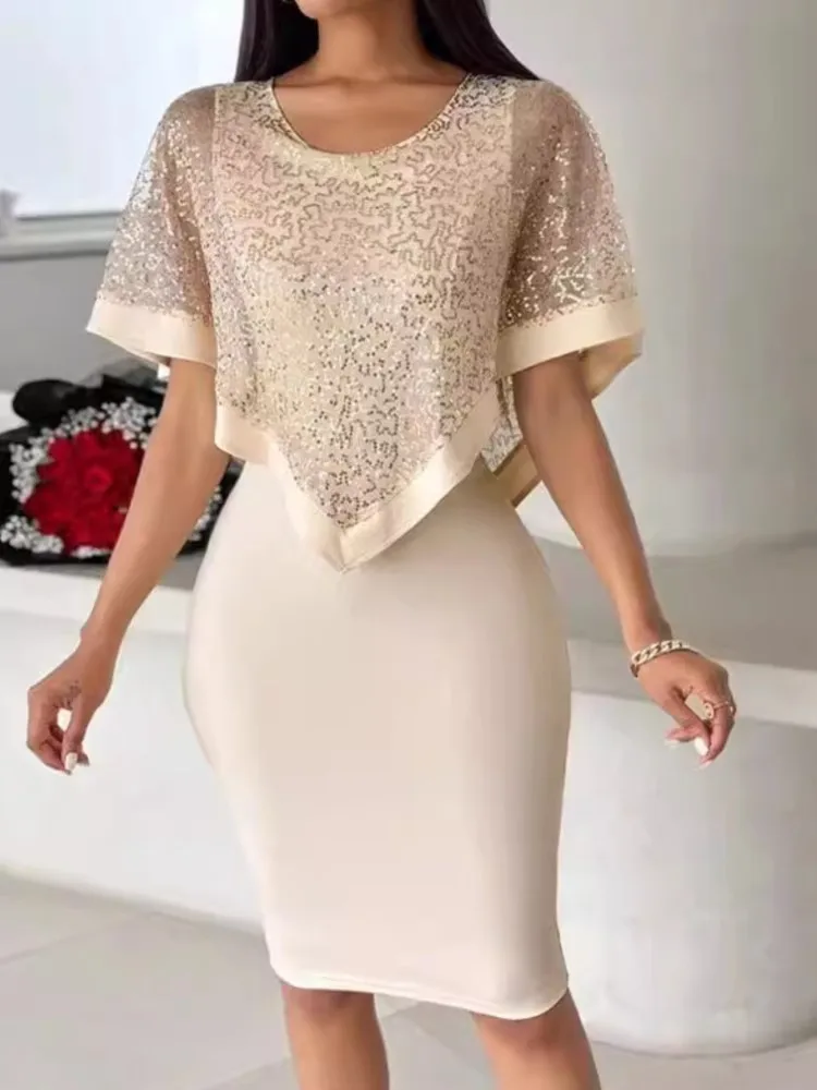 Women Elegant Dress Sequin Fashion O Neck Sexy High Waist Slim Fit Package Hip Dresses For Women Summer New Party Women Clothes
Women Elegant Dress Sequin Fashion O Neck Sexy High Waist Slim Fit Package Hip Dresses For Women Summer New Party Women Clothes