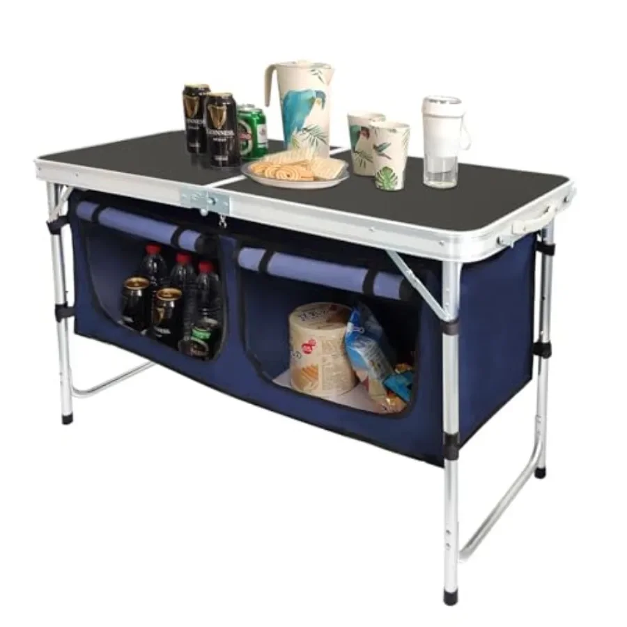 Outdoor Folding Table Aluminum Lightweight Height Adjustable with Storage Organizer for BBQ Party Camping
Outdoor Folding Table Aluminum Lightweight Height Adjustable with Storage Organizer for BBQ Party Camping