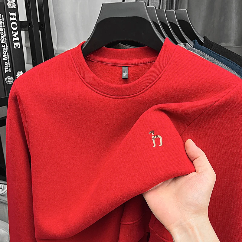 luxury men's fleece-lined autumn winter T-shirt round neck printing keep warm long sleeves hoodie fashion leisure versatile tops
luxury men's fleece-lined autumn winter T-shirt round neck printing keep warm long sleeves hoodie fashion leisure versatile tops