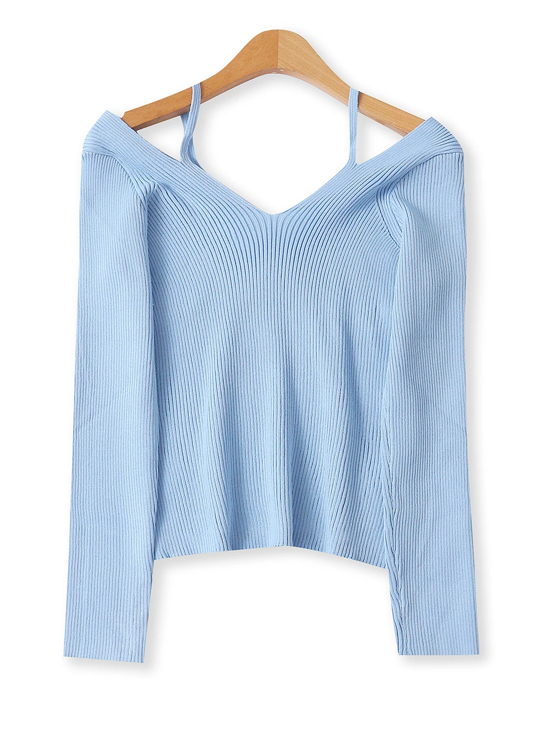 Oulder Bared V-Ne Slim Fit Высокоэластичный трикотаж в рубчик Невбычная осенняя Новое поступление Женская одежда Длинный све
Oulder Bared V-Ne Slim Fit Высокоэластичный трикотаж в рубчик Невбычная осенняя Новое поступление Женская одежда Длинный све