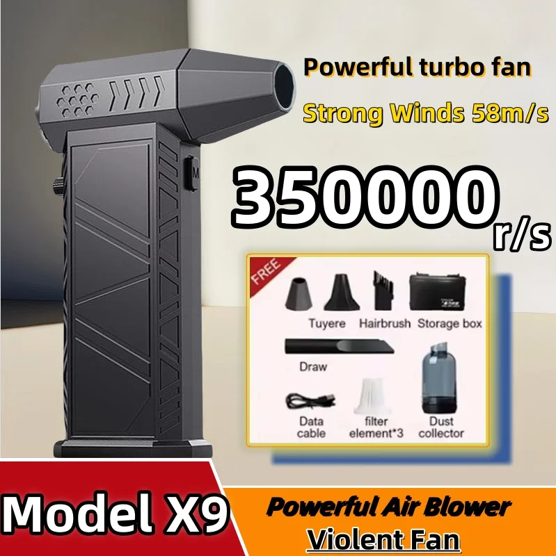 350000 RPM 8000mAh Pocket Dust Blower Mini Turbo Jet Fan Rechargeable 58m/s Turbo Violent Fan Powerful Blower for Cleaning
350000 RPM 8000mAh Pocket Dust Blower Mini Turbo Jet Fan Rechargeable 58m/s Turbo Violent Fan Powerful Blower for Cleaning