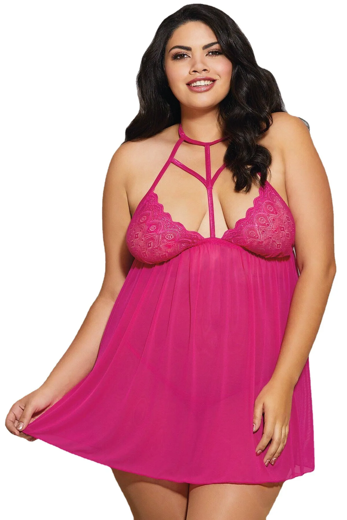 Sexy Lingerie Set Mesh Lace Deep V Pleated Edge Back Strap Sexy Women's Nightdress Short Strap Pajamas Home Wear 2 Sets Corset
Sexy Lingerie Set Mesh Lace Deep V Pleated Edge Back Strap Sexy Women's Nightdress Short Strap Pajamas Home Wear 2 Sets Corset