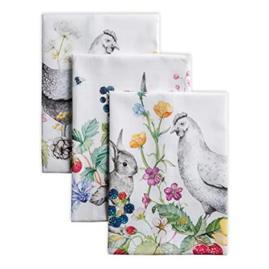 Kitchen Towels Set of 3 100 Cotton 27.50 x 20 Reusable Cloth Tea Dish Towels Absorbent with Hanging Loop for Kitchen Easter Dec
Kitchen Towels Set of 3 100 Cotton 27.50 x 20 Reusable Cloth Tea Dish Towels Absorbent with Hanging Loop for Kitchen Easter Dec