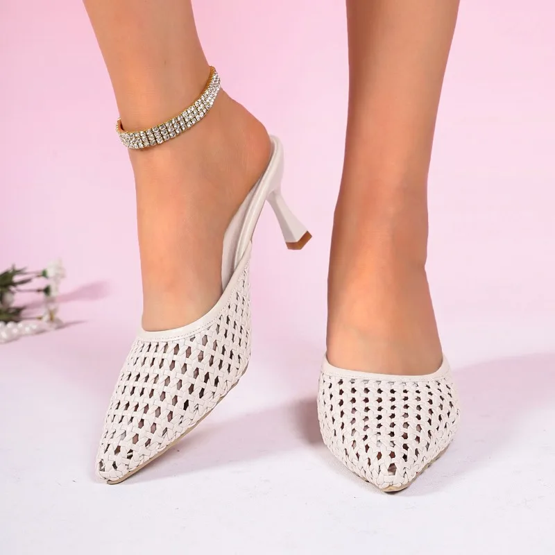 Women Slippers Summer 2026 New Hollow Out Pointed Toe Solid Color Women's Sandals Fashionable Casual Comfortable High Heel Shoes
Women Slippers Summer 2026 New Hollow Out Pointed Toe Solid Color Women's Sandals Fashionable Casual Comfortable High Heel Shoes
