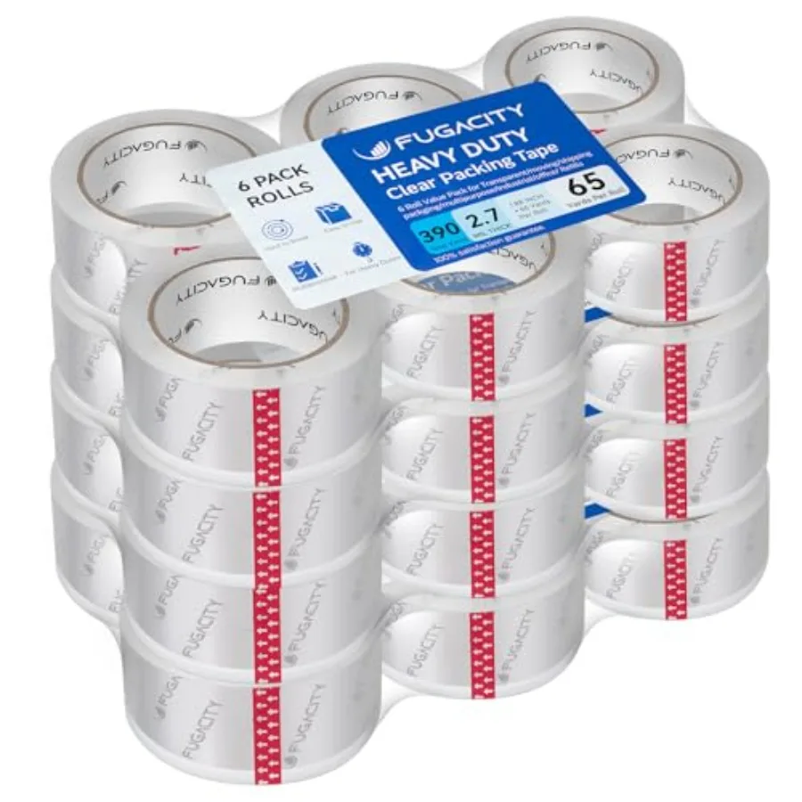 Clearer Packing Tape Refills 24 Rolls,Heavy Duty Packaging Tape for Moving Sealing, Moving Supplies Shipping Tape, 2.7 Mil Thic
Clearer Packing Tape Refills 24 Rolls,Heavy Duty Packaging Tape for Moving Sealing, Moving Supplies Shipping Tape, 2.7 Mil Thic