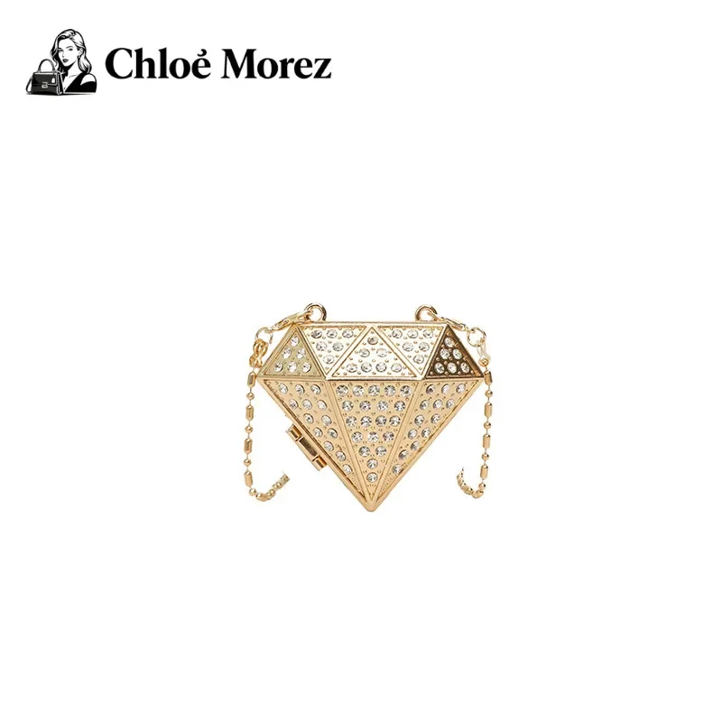 Personalized Metal Diamond Bag, Fashionable Diamond Studded Dinner Bag, Ladies' Trendy Chain, Mini Mouth Red Envelope
Personalized Metal Diamond Bag, Fashionable Diamond Studded Dinner Bag, Ladies' Trendy Chain, Mini Mouth Red Envelope