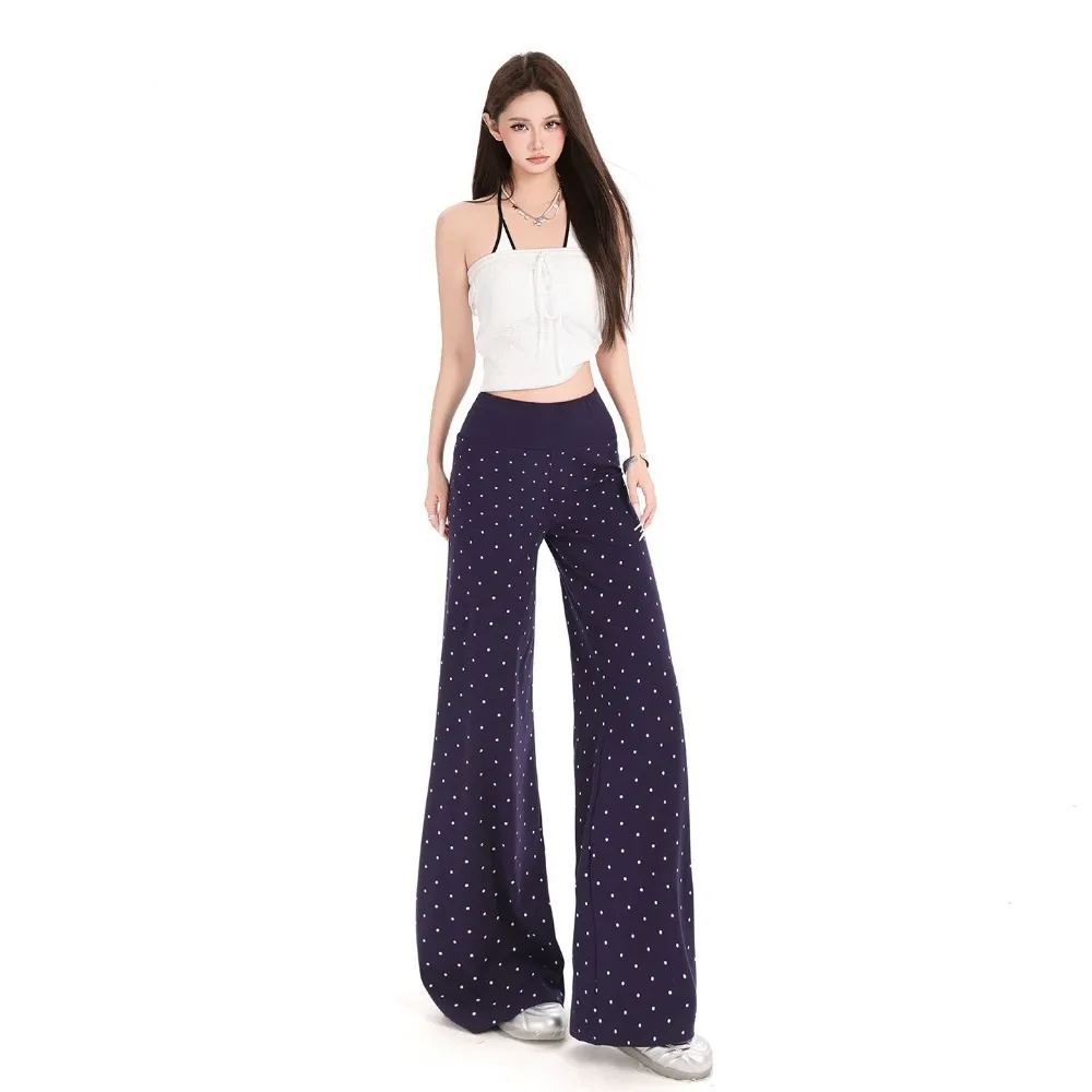 Retro Fashion Polka Dot Printing Holiday Micro-pull Pants Women's Spring and Summer New High-waisted Thin Versatile Trousers
Retro Fashion Polka Dot Printing Holiday Micro-pull Pants Women's Spring and Summer New High-waisted Thin Versatile Trousers
