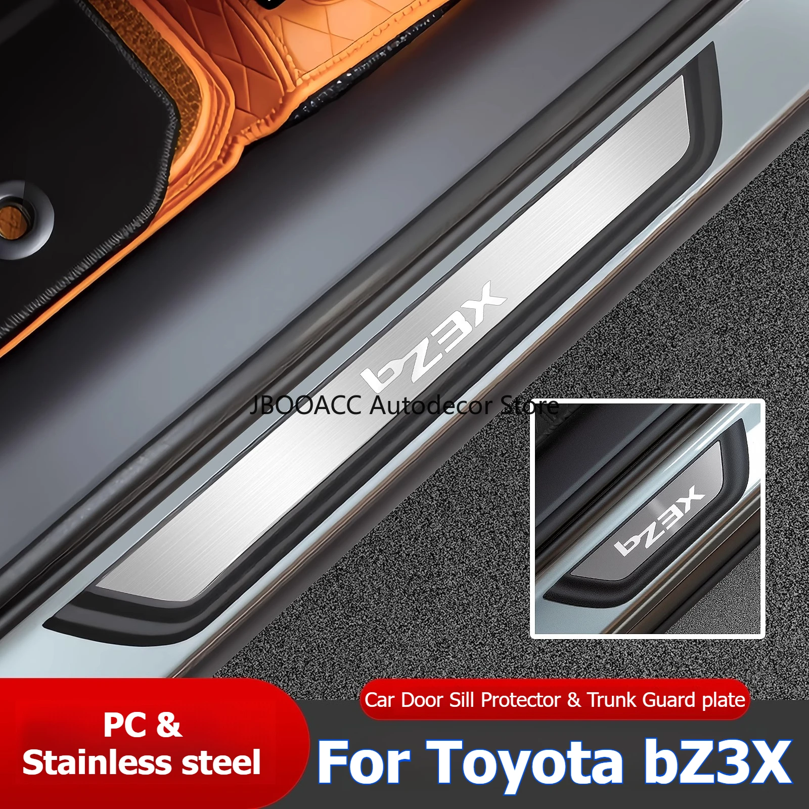 For Toyota bZ3X Stainless Steel Door Sill Scuff Plate Guard Protector Sticker Door Sill Protector Anti-Scratch Trunk Guard Plate
For Toyota bZ3X Stainless Steel Door Sill Scuff Plate Guard Protector Sticker Door Sill Protector Anti-Scratch Trunk Guard Plate