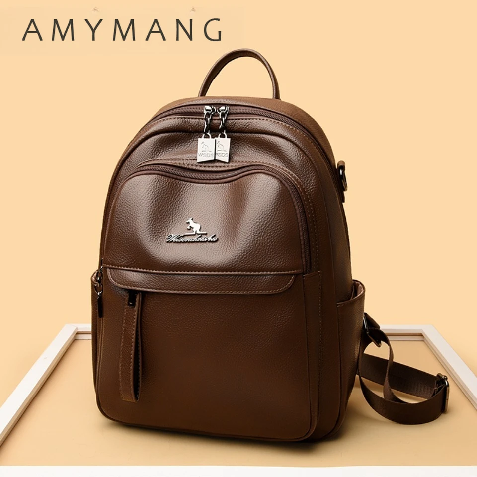 Women's Soft Leather Backpack Casual Travel Bag Backpack for Teenager Girl School Rucksack Large Capacity Commuting Shoulder Sac
Women's Soft Leather Backpack Casual Travel Bag Backpack for Teenager Girl School Rucksack Large Capacity Commuting Shoulder Sac