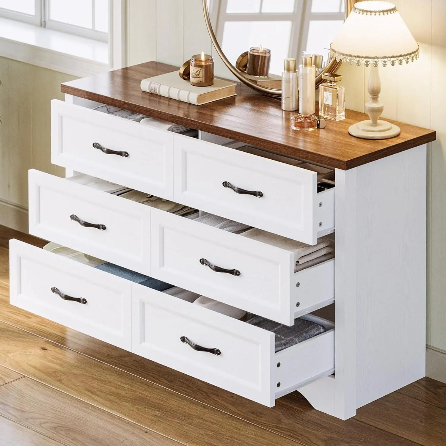 Chest of Drawers Perfect for Living Rooms and Bedrooms or As a Vanity or Decorative Storage Unit
Chest of Drawers Perfect for Living Rooms and Bedrooms or As a Vanity or Decorative Storage Unit