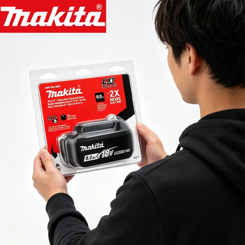 Genuine Makita 18V 6.0Ah battery with charger set for Makita 18V power tool DDF487 DTW700 GBA404 DUC150Z DHR183Z
Genuine Makita 18V 6.0Ah battery with charger set for Makita 18V power tool DDF487 DTW700 GBA404 DUC150Z DHR183Z