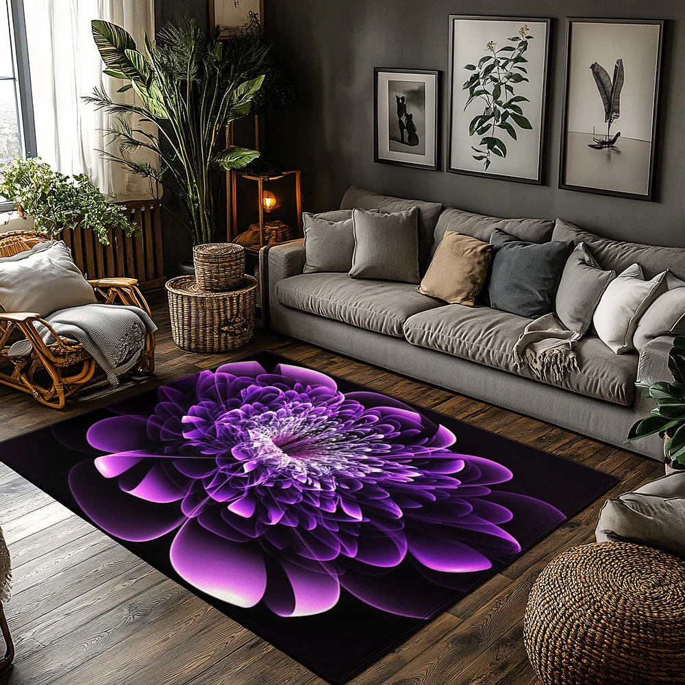 Tuniu Large Purple Flower Carpet Rug Non-Slip Home Living Room Floor Mat Decorative Rug
Tuniu Large Purple Flower Carpet Rug Non-Slip Home Living Room Floor Mat Decorative Rug