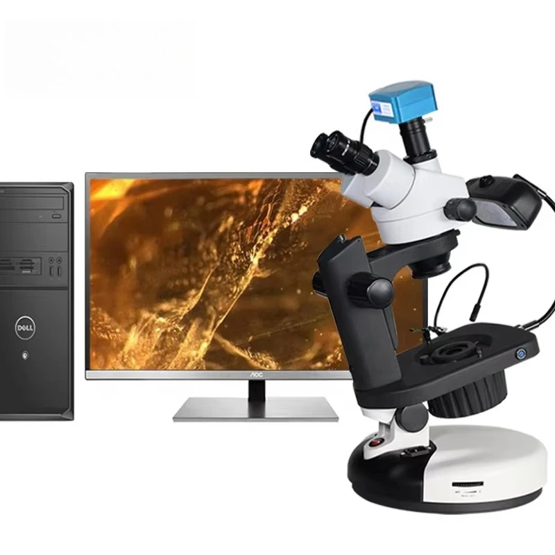 VGM740A Professional Gemological Camera 7X~90X Gem Jewelry Microscope With Dark Field & Digital Camera For Gem Stones Inspection
VGM740A Professional Gemological Camera 7X~90X Gem Jewelry Microscope With Dark Field & Digital Camera For Gem Stones Inspection