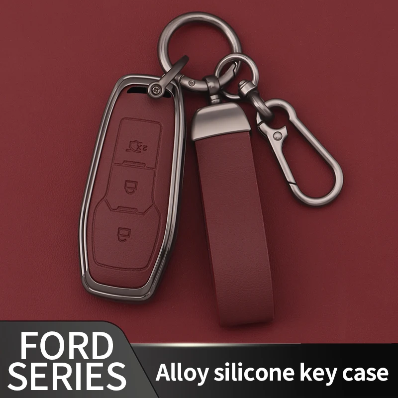 Metal Leather Car Key Case Cover For Ford Focus 3 4 ST Mondeo 5 MK5 Mustang F-150 Explorer Edge Fiesta Kuga MK3 4 Keychain
Metal Leather Car Key Case Cover For Ford Focus 3 4 ST Mondeo 5 MK5 Mustang F-150 Explorer Edge Fiesta Kuga MK3 4 Keychain