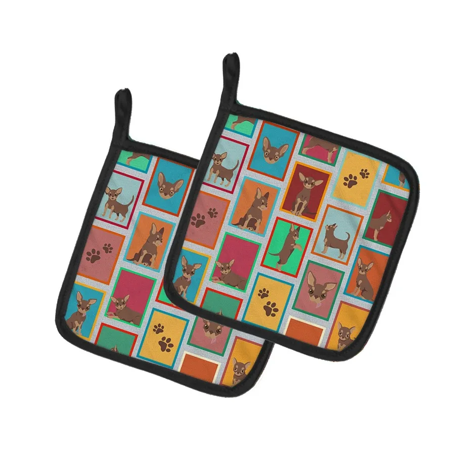 Lots of Chocolate Chihuahua Pair of Pot Holders Kitchen Heat Resistant Pot Holders Sets Oven Hot Pads for Cooking Baking BBQ 7
Lots of Chocolate Chihuahua Pair of Pot Holders Kitchen Heat Resistant Pot Holders Sets Oven Hot Pads for Cooking Baking BBQ 7