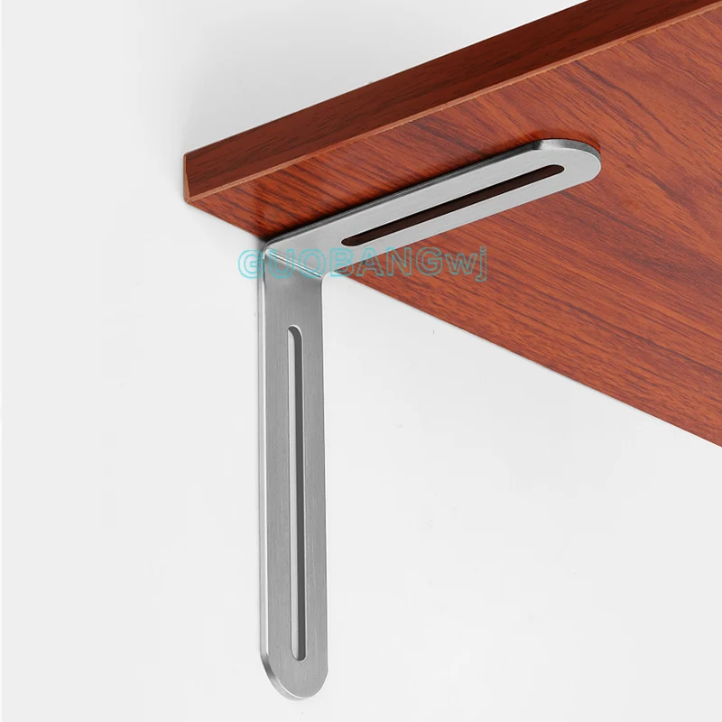 Adjustable Reinforced Stainless Steel L-Type Corner Bracket, Right Angle Fixer, Furniture Shelf Support Triangle Connector 
Adjustable Reinforced Stainless Steel L-Type Corner Bracket, Right Angle Fixer, Furniture Shelf Support Triangle Connector